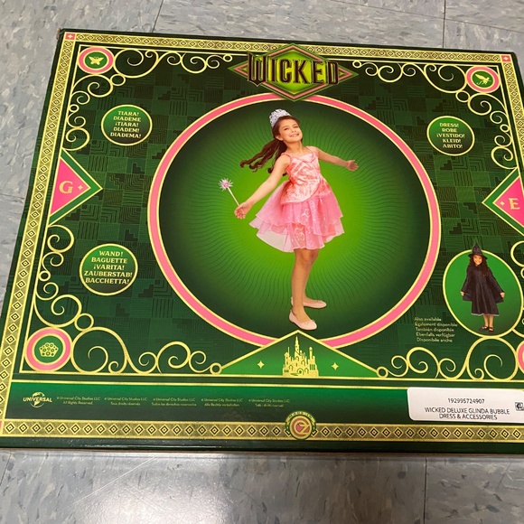 Wicked Glinda Little Girl Dress Up Costume Set - Picture 4 of 5